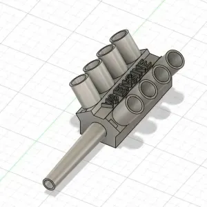 V8 engine keychain for smoking 8 cigarettes at once.