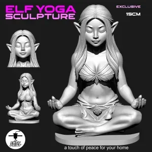 Escultura Yoga mujer elfa