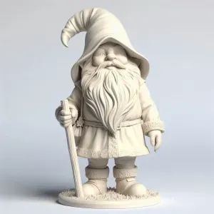 3925 Fairy Tale Gnome Full-Body Figurine on Base 3D STL