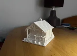 Miniature Wooden Cabin House Model