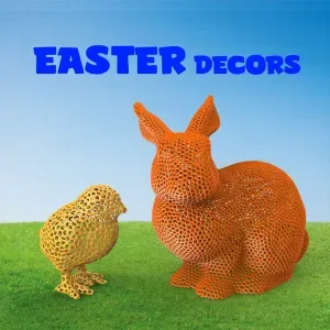 Easter Decors Rabbit and Chick, Easter Gift Idea, Home Decor