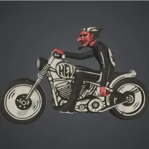 Motorcicle Rider Hell Rider model 3d