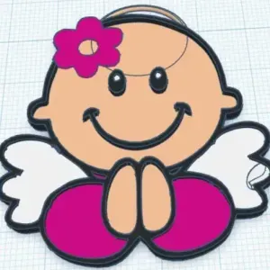 Sweet Little Angel Keychain - Customizable Souvenir