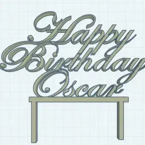 Cake topper Happy Birthday Oscar