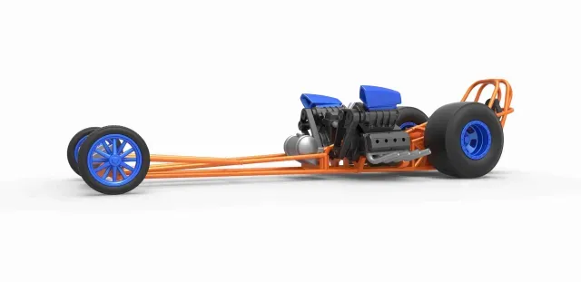 Diecast Front engine dragster with 2 V8 Version 2 Scale 1:25 — Image 2 of 9