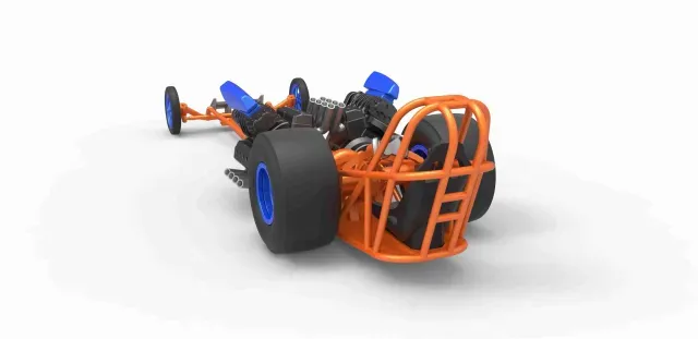 Diecast Front engine dragster with 2 V8 Version 2 Scale 1:25 — Image 8 of 9