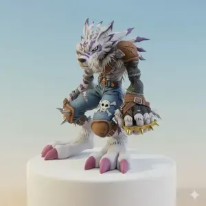 WereGarurumon Digimon Creature Model
