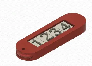 NUMBERS KEYCHAIN FOUR DIGITS