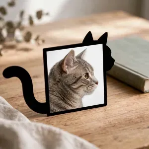 Decorative cat photo frame