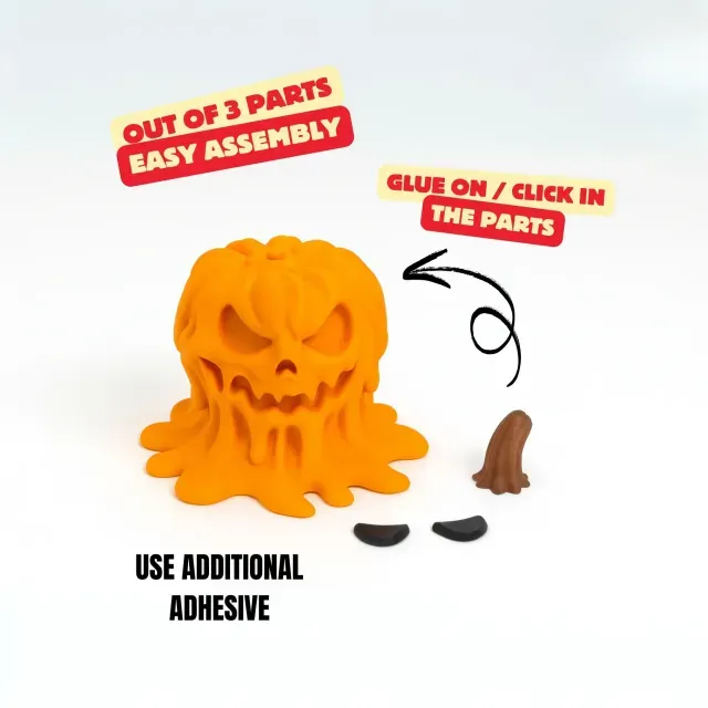 ANGRY MELTING PUMPKIN (MULTIPART) / HALLOWEENDECOR — Image 3 of 7