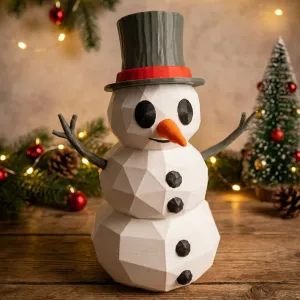 Low-Poly Snowman – Winter Decoration- NO CFS need