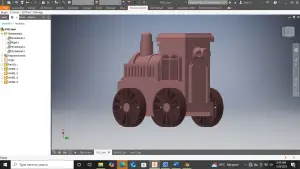 Locomotive keychain