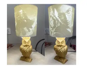 Harry Potter owl lithophane lamp base