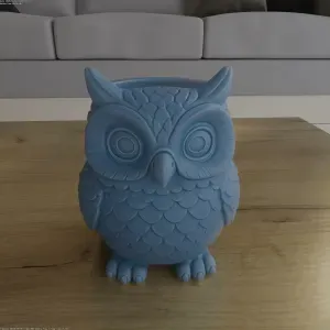 Cute Owl Planter STL File 3D Printable Model