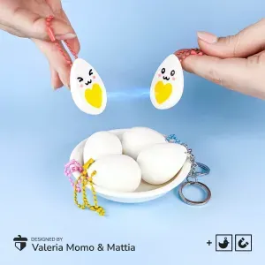 Cute Eggs Couple Love Magnetic, Fidget Toy Keychain