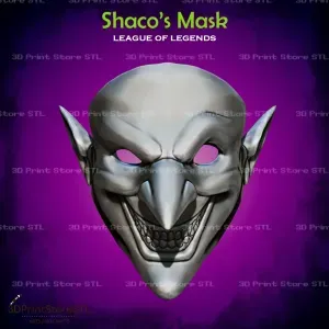 Shaco Mask Cosplay League of Legends - STL File