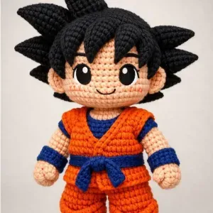 Goku Crochet Style STL – Anime Amigurumi Inspired Warrior –