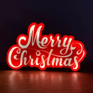 Merry Christmas light box decoration