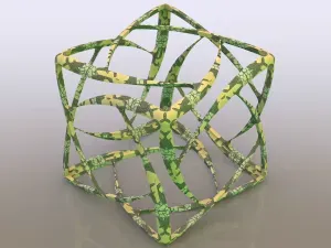 Wireframe Shape Geometric Complex Cube