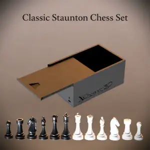 Classic Staunton Chess Set + Compact Box