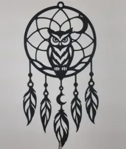 Mystic Owl Dreamcatcher 2D Wall Art