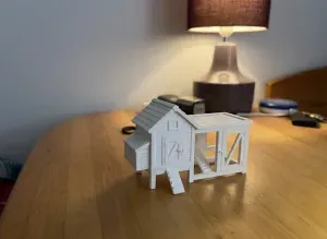 Miniature Chicken Coop with Wire Run