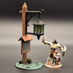 RPG Lamp Sign Post Miniature