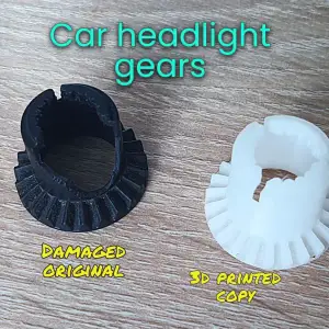 Car headlight gears