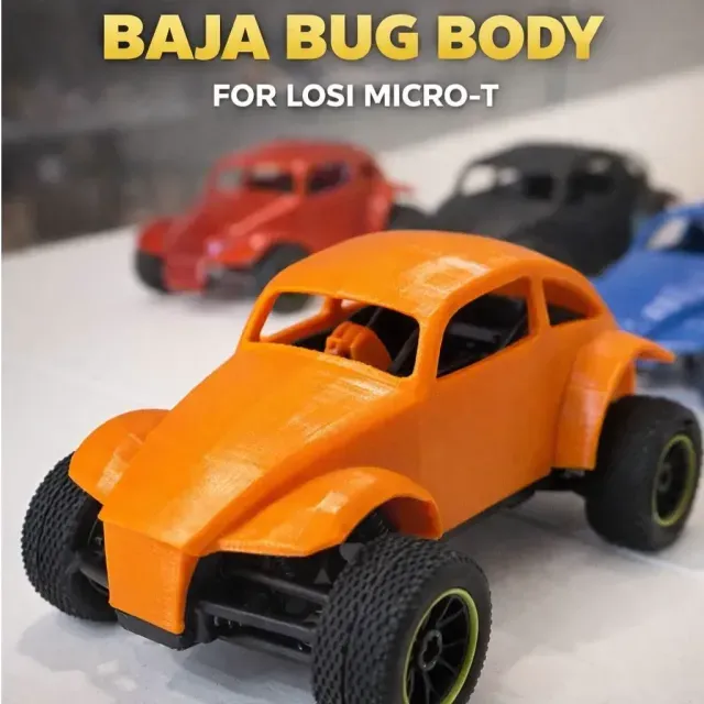 Baja Bug Body for Losi Micro T – 3D Printable RC Shell