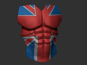 Union Jack Chest/Back Armor 3d digital download