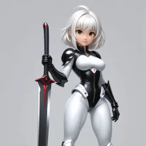 Anime girl with blade