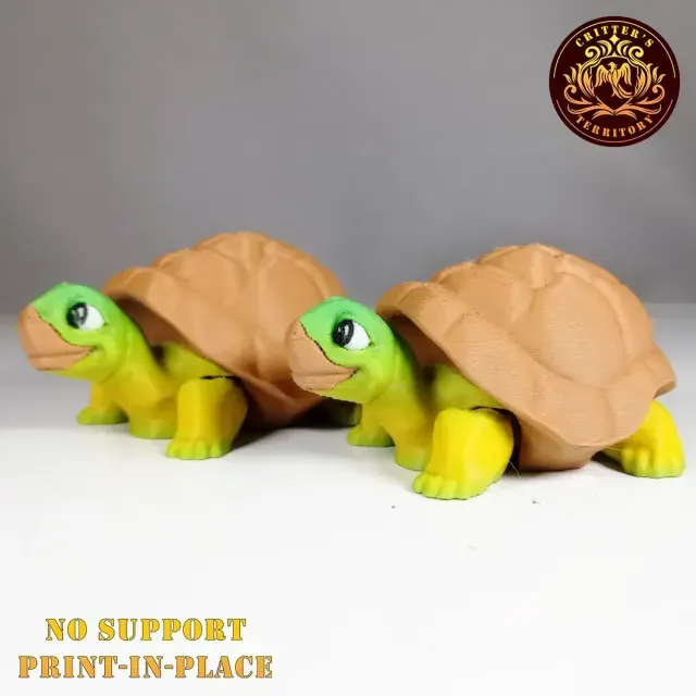 Flexi Tortoise | No support | Print in Place | Articulate — Фото 3 из 6