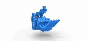 Engine V8 with Centrifugal blower Version 2 Scale 1:25