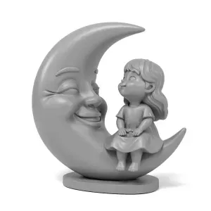 Girl on the moon - decoration