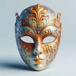 3785 Venetian Carnival Mask Color 3D Model magic STL