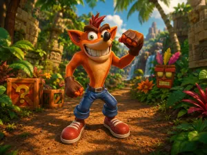 Crash Bandicoot from the PlayStation world
