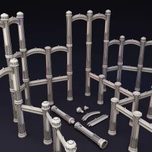 Modular Columns & Archways | Gothic Elven Style RPG Scatter