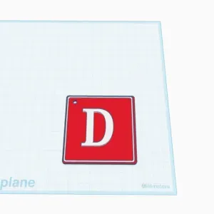 keychain letter D