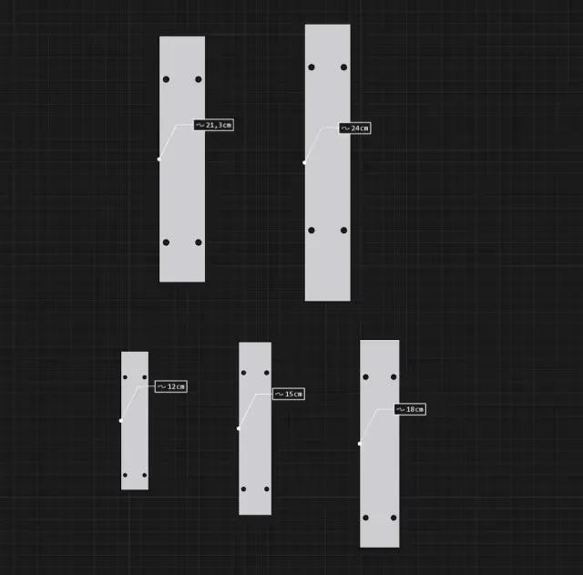 Heavy Duty Shelf Brackets – Set of 5 Different Sizes — Image 3 of 8
