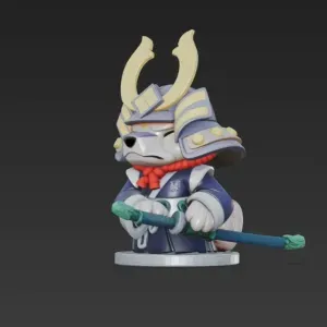 Shiba inu samurai