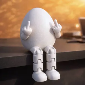 Middle Finger Flexi Egg | Funny Articulated Figurine