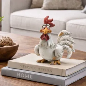 Funny Rooster STL | 3D Print Rooster Statue | Farmhouse
