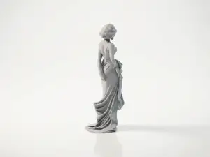 Elegant Lady In Dress Figurine Female 3D Printable