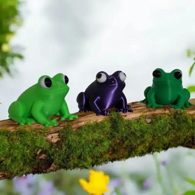 Cute frog with movable eyes