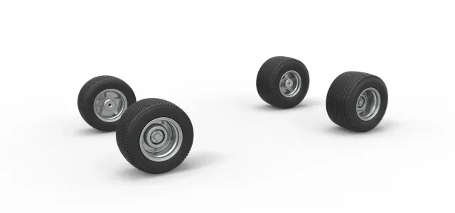 Wheel set of Northeast Dirt Modified stock car V4 Scale 1:25 — Image 2 of 9