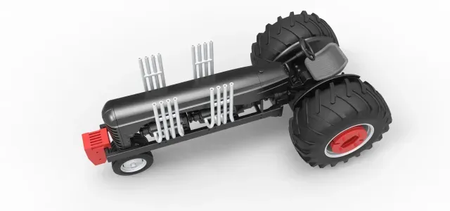 Vintage Small block Pulling tractor Version 3 Scale 1:25 — Image 4 of 9