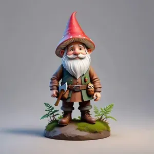3881 Fairy Tale Gnome – Color Full-Body Figurine 3D STL