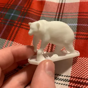 Bear on a stand