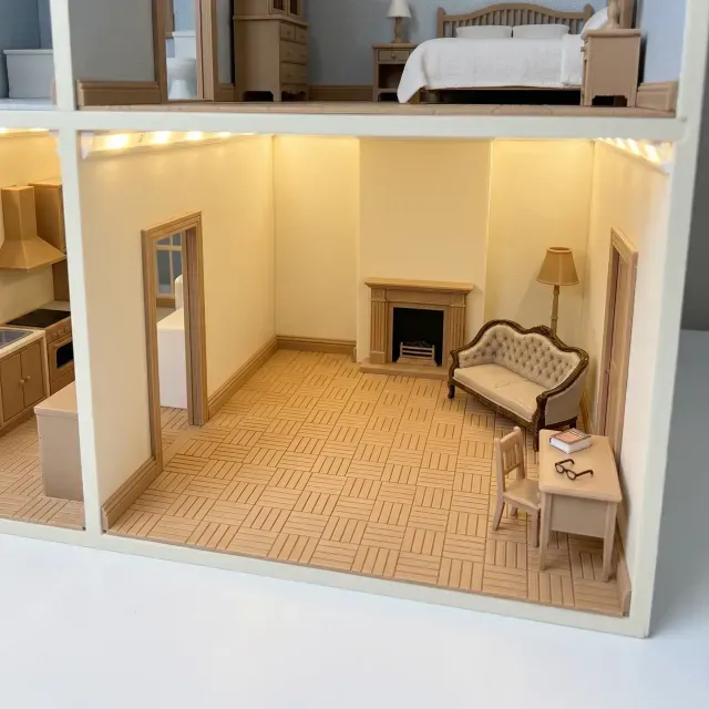 Miniature Dollhouse Floor Tiles-Realistic Flooring 1:12 — Image 3 of 9