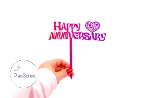 HAPPY ANNIVERSARY CAKE TOPPER